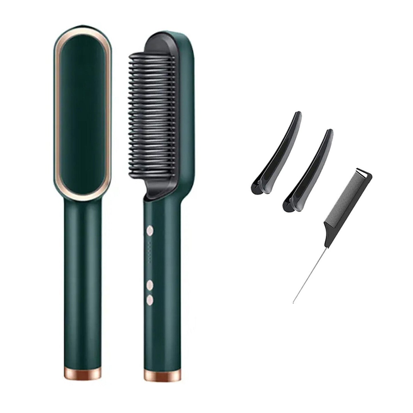 Hair Straightener Comb Matte Black, Hair Straightener Brush Straightening Comb