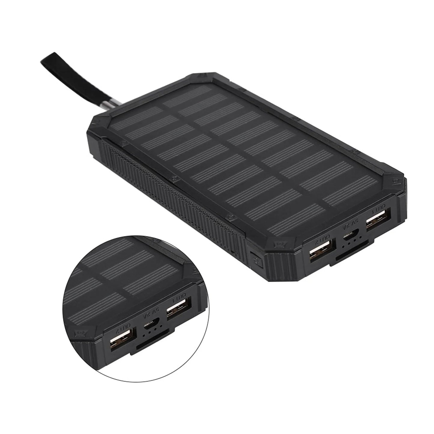High-Capacity 20,000mAh Solar Power Bank - Eco-Friendly Charger for Outdoor Adventures, Travel, Home & School