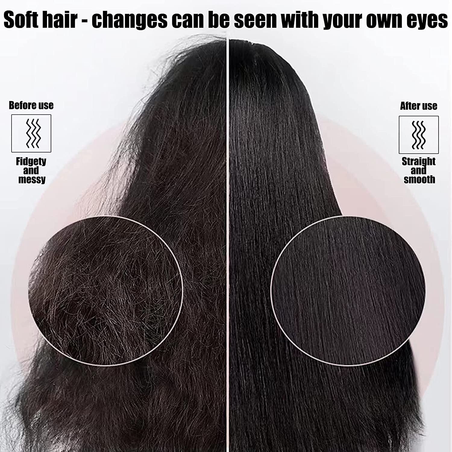 Hair Straightener Comb Matte Black, Hair Straightener Brush Straightening Comb