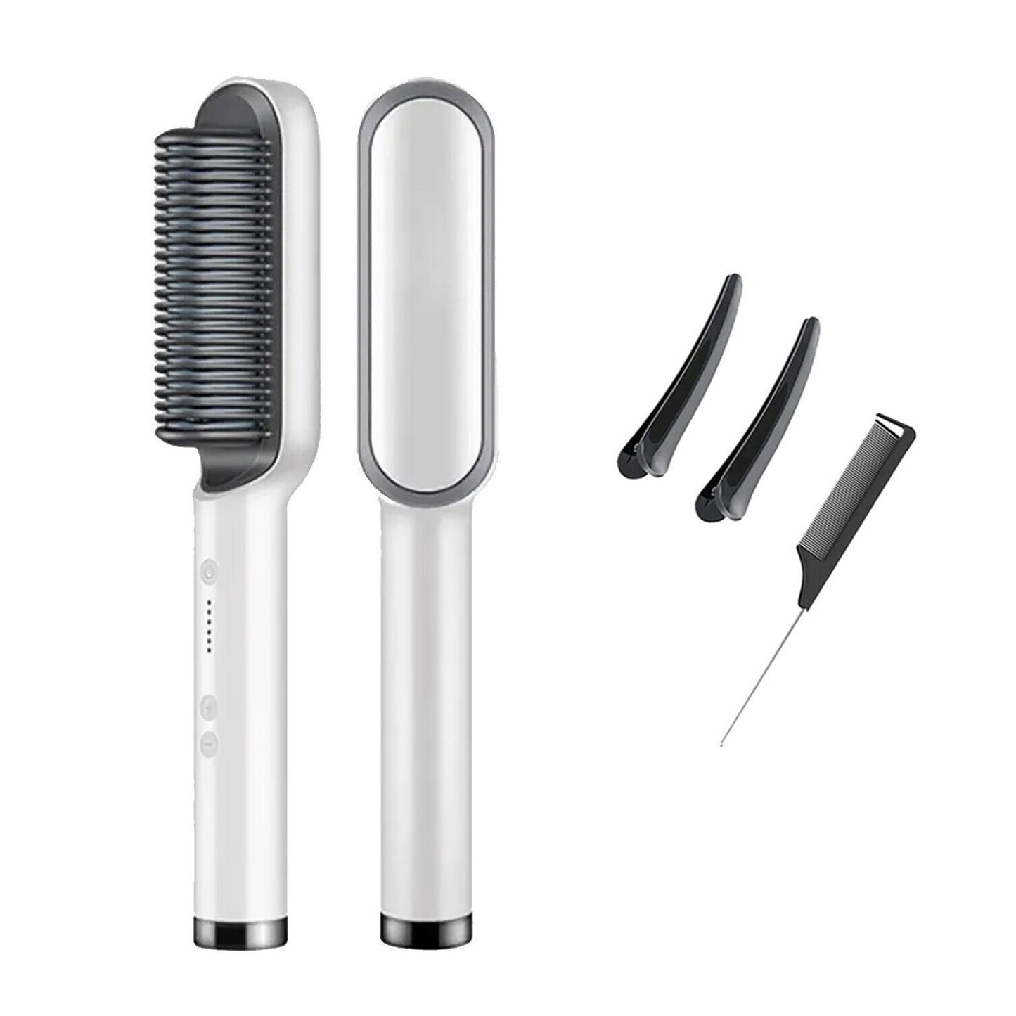 Hair Straightener Comb Matte Black, Hair Straightener Brush Straightening Comb