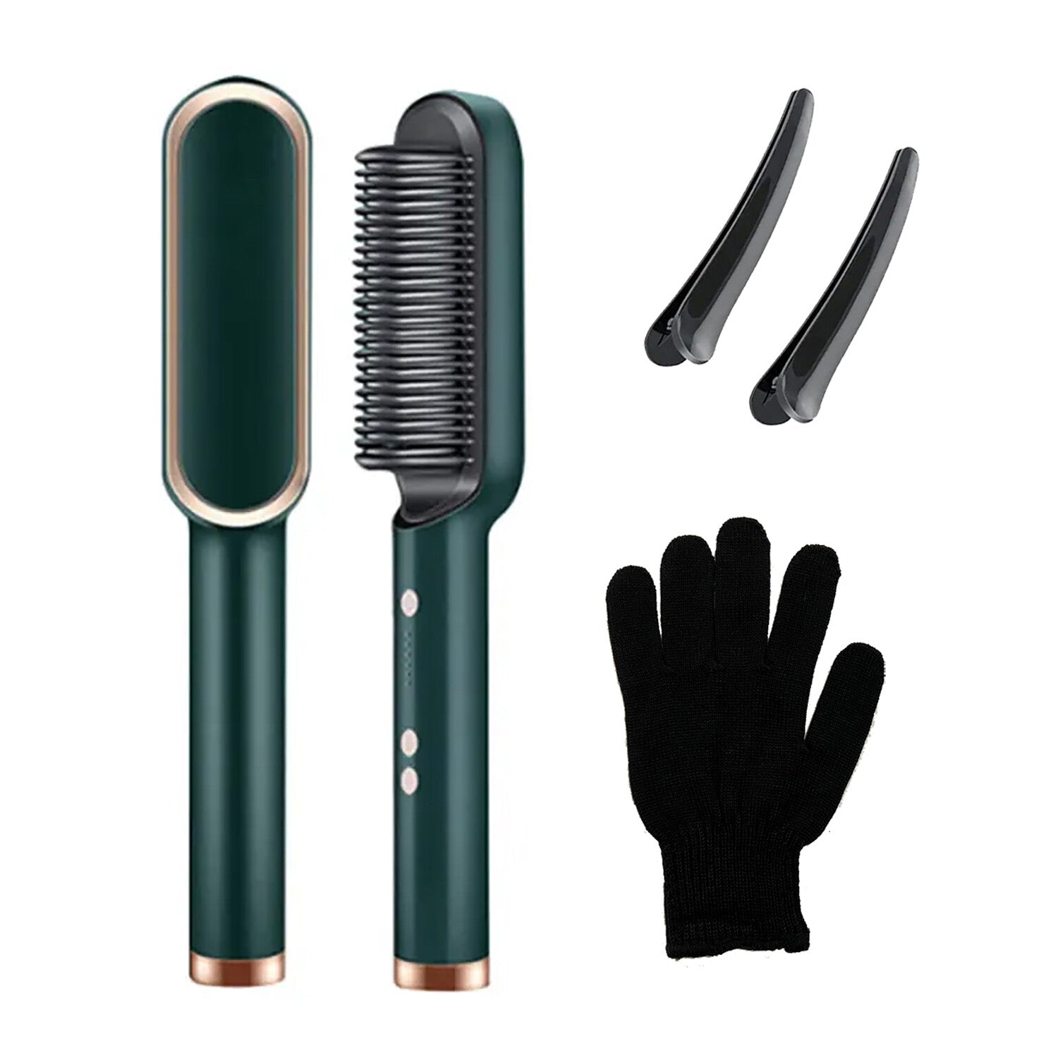 Hair Straightener Comb Matte Black, Hair Straightener Brush Straightening Comb