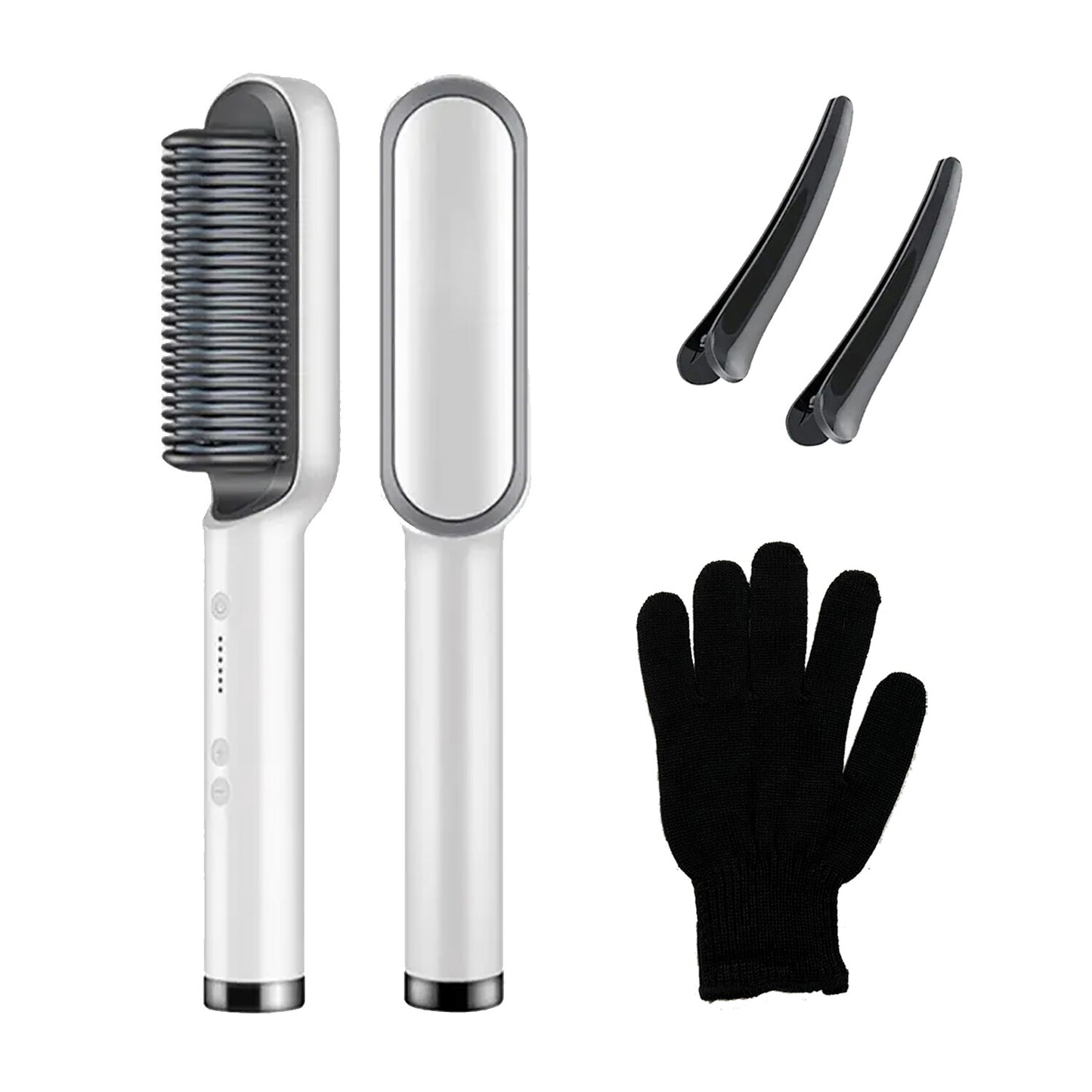 Hair Straightener Comb Matte Black, Hair Straightener Brush Straightening Comb