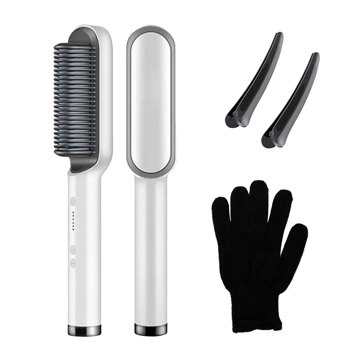Hair Straightener Comb Matte Black, Hair Straightener Brush Straightening Comb